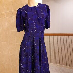 Amish Mennonite Dress Blue Handmade NO CAPE Cottagecore Old Fashioned